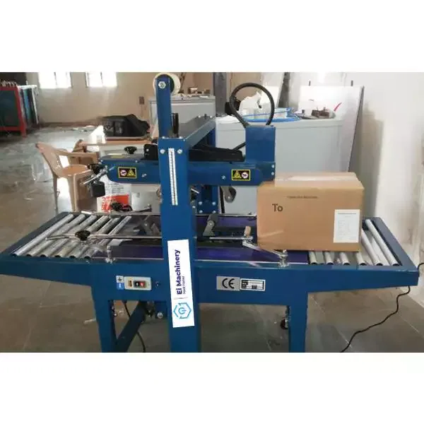 Semi Automatic Cartoon Tapping Machine Top and Bottom Drive