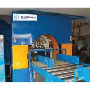 Door wrapping machine